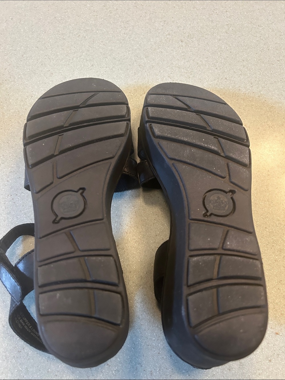 Born Black Leather Strappy Slingbacki Sandals - Picture 4 of 6
